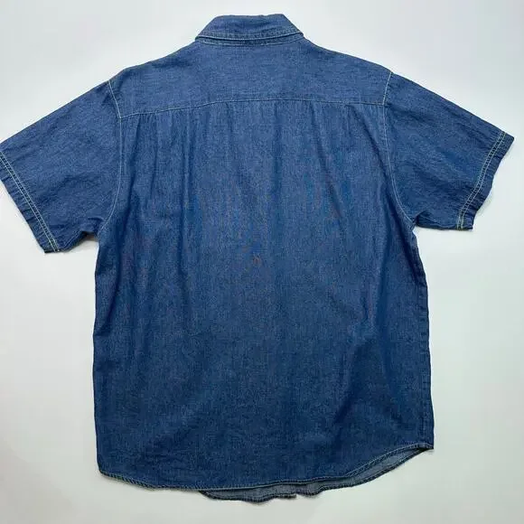 Bob Mackie Wearable Art Floral Embroidered Denim Shirt - Picture 6 of 6